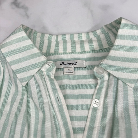 Madewell Central Shirt Mint Stripe - Picture 7 of 8